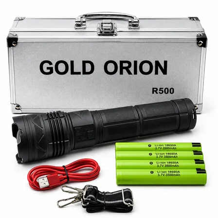 Gold Orion R500 Profesyonel Şarj Edilebilir El Feneri Seti