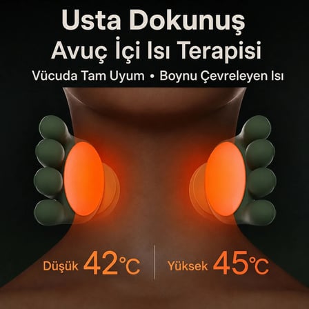 ZHUSE FH-670 Şarjlı Boyun Omuz Masaj Aleti Isıtmalı 4 Kollu Yoğurma Type-C Kemerli