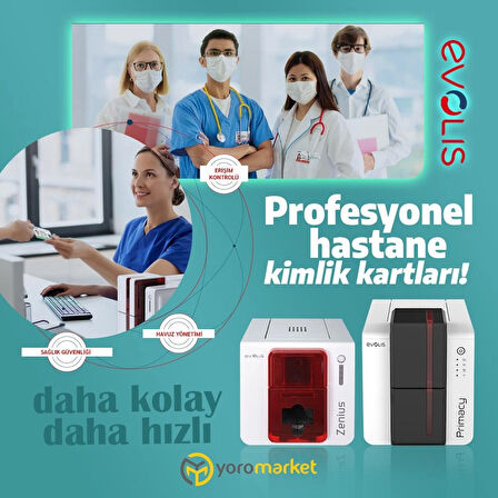 Evolis Zenius&primacy 1/2 Yarım Panel 400 Renkli Baskı Ribon(R5H004NAA)