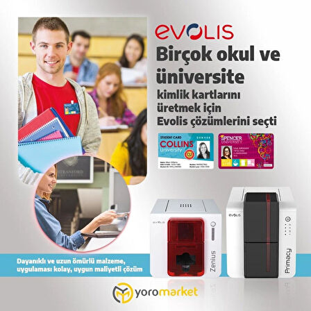 Evolis Zenius&primacy 1/2 Yarım Panel 400 Renkli Baskı Ribon(R5H004NAA)