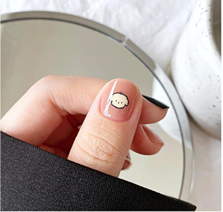 VividCharm 24lü Siyah & Pembe Pati Tasarımlı Takma Tırnak Seti / Protez Tırnak Seti