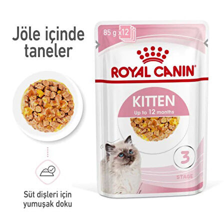 Royal Canin Kitten Jelly Pouch Yavru Konserve Kedi Maması 85 Gr