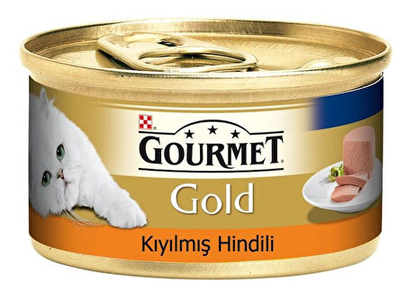 Gourmet Gold Kıyılmış Hindili Yetişkin Konserve Kedi Maması 85 Gr