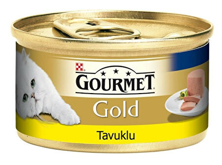 Gourmet Gold Kıyılmış Tavuklu Yetişkin Konserve Kedi Maması 85 Gr