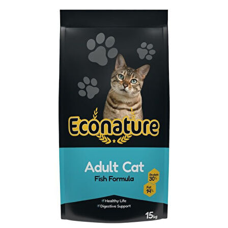 Econature Balıklı Yetişkin Kedi Maması 15 Kg