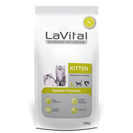 Lavital Kitten Somonlu Yavru Kedi Maması 12 Kg