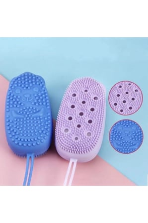 Sıvı Sabun Bölmeli Banyo Masaj Pedi Vücut Ovma Aparatı Sırt Temizleme