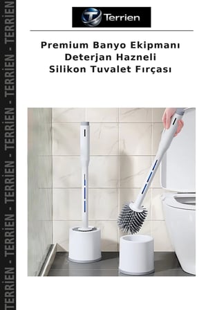 Premium Banyo Ekipmanı Deterjan Hazneli Silikon Tuvalet Fırçası