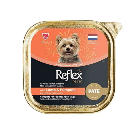 Reflex Plus Pate Kuzu Etli ve Bal Kabaklı Küçük Irk Yetişkin Konserve Köpek Maması 85 Gr