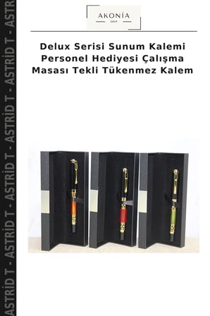 Delux Serisi Sunum Kalemi Personel Hediyesi Çalışma Masası Tekli Tükenmez Kalem