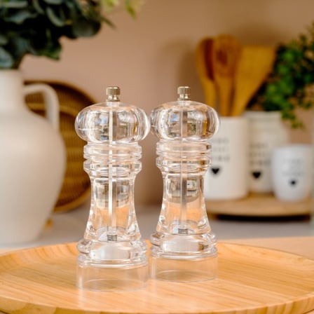 Premium Akrilik El Değirmeni 18 cm Ev Hediyesi Sunum Aksesuarı Mutfak Eşyası
