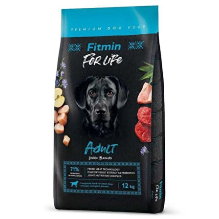 Fitmin For Life Büyük Irk Kümes Hayvanlı Yetişkin Köpek Maması 12 Kg