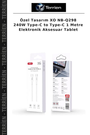 Özel Tasarım XO NB-Q298 240W Type-C to Type-C 1 Metre Elektronik Aksesuar Tablet