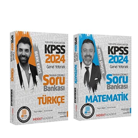 İndeks 2024 KPSS Türkçe ve Matematik Soru Bankası Seti 2 Kitap