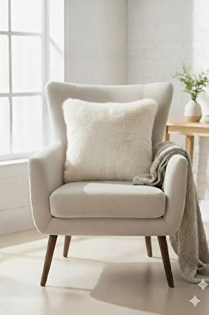 Bonnie Tavşan Tüyü Ultra Soft Yıkanabilir Kırlent Kılıfı 40x40