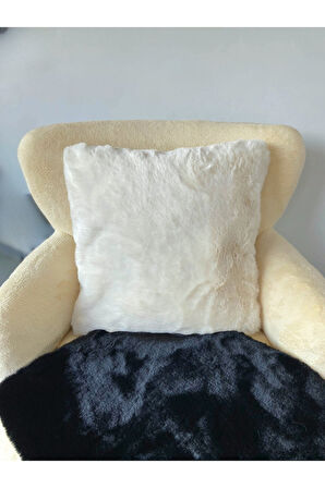 Bonnie Tavşan Tüyü Ultra Soft Yıkanabilir Kırlent Kılıfı 40x40