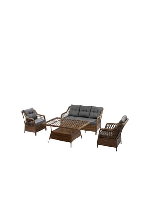 MENEKŞE 3+1+1+2puf+masa Rattan Bahçe Balkon Mobilyası, 7 Kişilik Bahçe Takımı