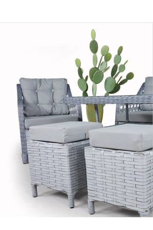 MENEKŞE 3+1+1+2puf+masa Rattan Bahçe Balkon Mobilyası, 7 Kişilik Bahçe Takımı