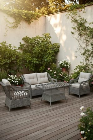 MENEKŞE 2+1+1+masa Rattan Bahçe Balkon Mobilyası