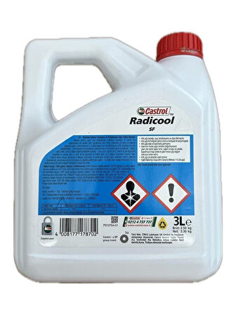 Castrol Radicool Sf 3 Litre Organik Kırmızı Konsantre Antifriz