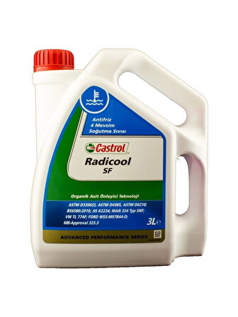 Castrol Radicool Sf 3 Litre Organik Kırmızı Konsantre Antifriz