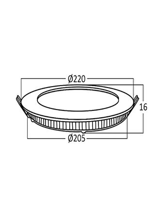 BP01-31800 - BRY 18W 3000K 8" SIVA ALTI LEDLİ PANEL 2 Lİ PAKET
