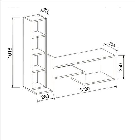 TV Ünitesi Magnum Beyaz Ceviz 127 cm