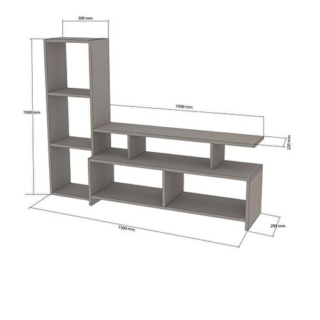 TV Ünitesi Duru Beyaz 130 cm