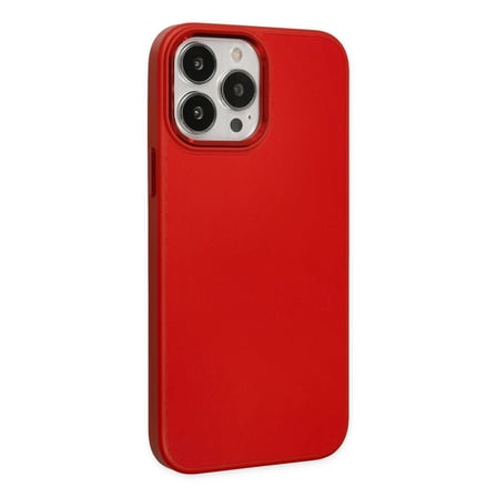 İphone 13 Pro Kılıf Asya Deri Silikon - Kırmızı