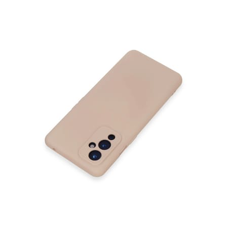 One Plus 9 Kılıf Nano İçi Kadife Silikon - Pudra
