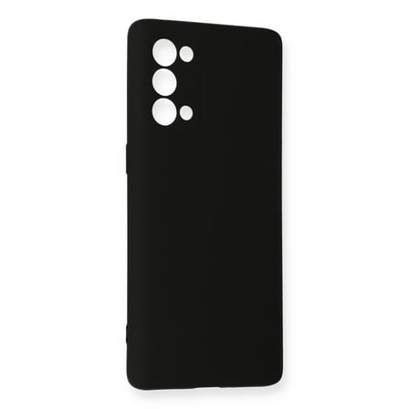 Oppo Reno 5 Pro Kılıf Nano İçi Kadife Silikon - Siyah