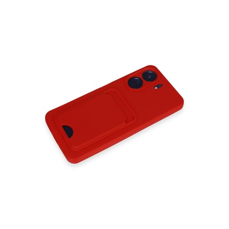 Redmi 13c Kılıf Kelvin Kartvizitli Silikon - Kırmızı