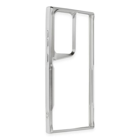 Samsung Galaxy S24 Ultra Kılıf Boyi Silikon Kapak - Gümüş