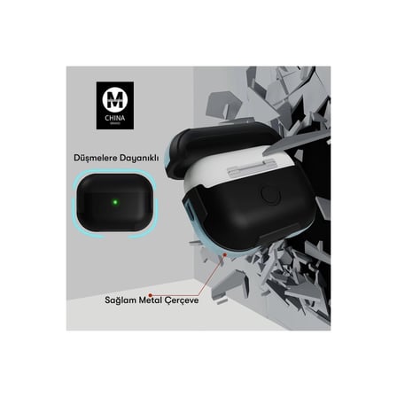 Airpods 3 (3.nesil) Mo-a8 Armor Kılıf - Gümüş
