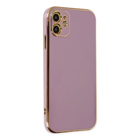 İphone 12 Kılıf Volet Silikon - Mor