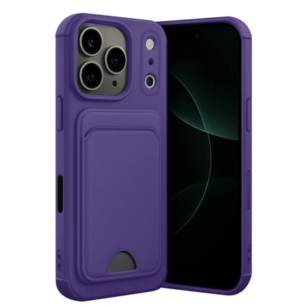 İphone 17 Pro Kelvin Kartvizitli Silikon - Derin Mor