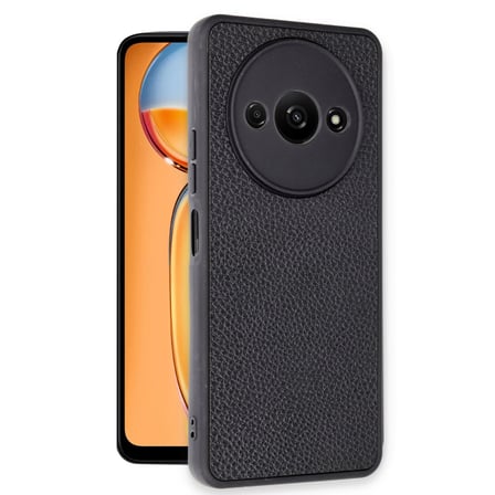 Redmi A3 4g Kılıf Aras Deri Kapak - Siyah