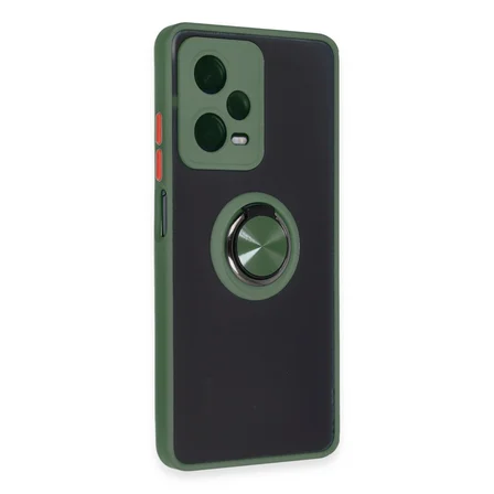 Redmi Note 12 Pro 5g Kılıf Montreal Yüzüklü Silikon Kapak - Yeşil