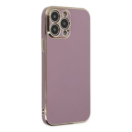 İphone 15 Pro Max Kılıf Volet Silikon - Mor