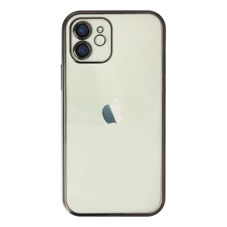 İphone 12 Kılıf Lensli Silikon - Siyah