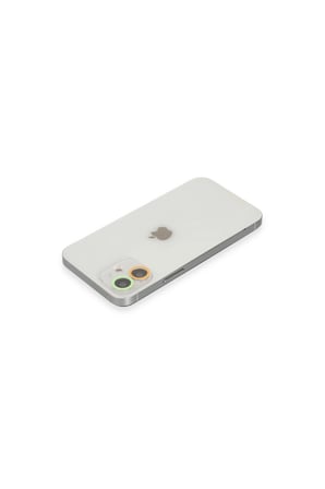 İphone 11 Renkli Kamera Lens Koruma Cam - Turuncu-yeşil