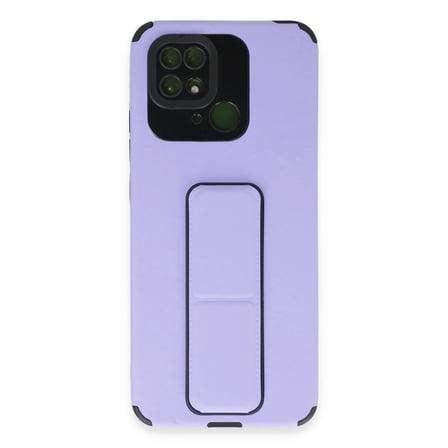 Redmi 10c Kılıf Mega Standlı Silikon - Lila