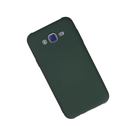 Samsung Galaxy J7 Kılıf Nano İçi Kadife Silikon - Koyu Yeşil