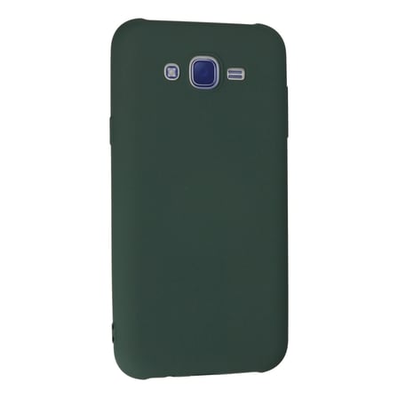 Samsung Galaxy J7 Kılıf Nano İçi Kadife Silikon - Koyu Yeşil