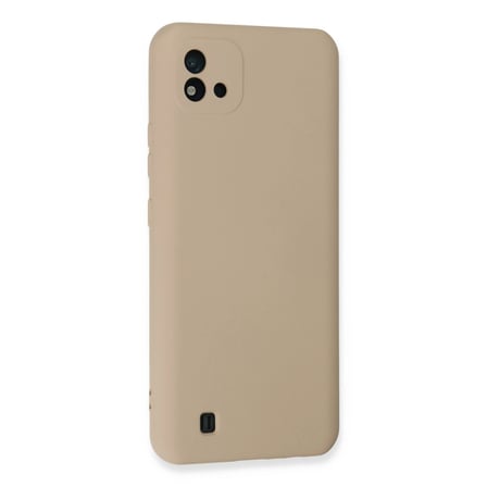 Realme C11 2021 Kılıf Nano İçi Kadife Silikon - Pudra