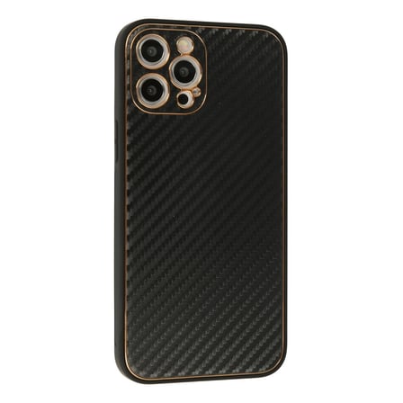 İphone 12 Pro Max Kılıf Coco Karbon Silikon - Siyah