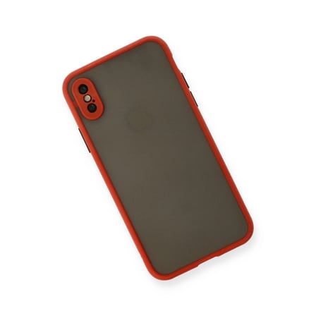 İphone X Kılıf Montreal Silikon Kapak - Kırmızı