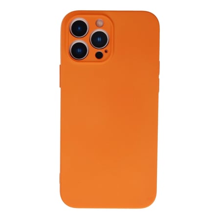 İphone 13 Pro Max Kılıf Nano İçi Kadife Silikon - Turuncu