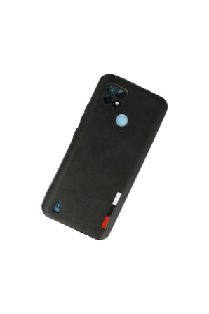 Realme C21 Kılıf Loop Deri Silikon - Siyah