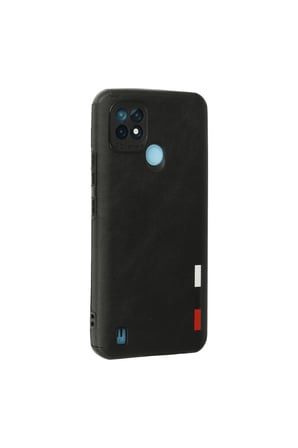 Realme C21 Kılıf Loop Deri Silikon - Siyah